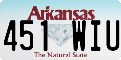 AR license plate 451WIU