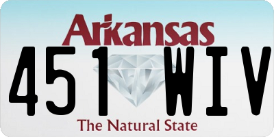 AR license plate 451WIV