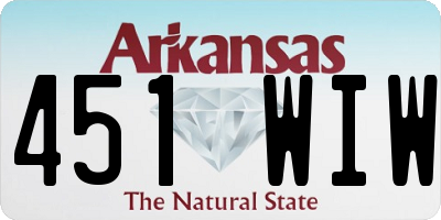 AR license plate 451WIW