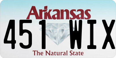 AR license plate 451WIX