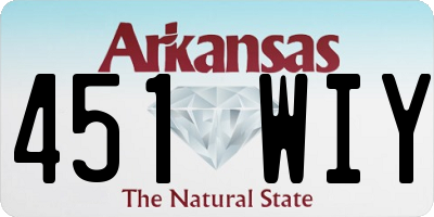 AR license plate 451WIY