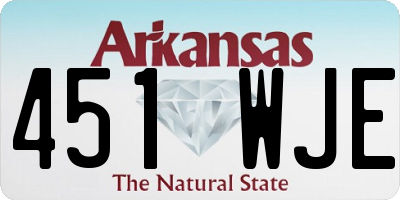 AR license plate 451WJE