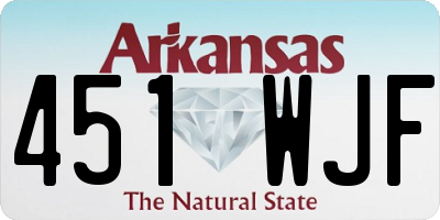AR license plate 451WJF