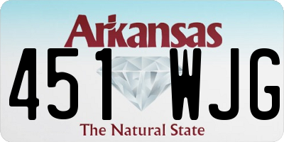 AR license plate 451WJG