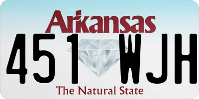 AR license plate 451WJH