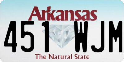 AR license plate 451WJM
