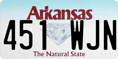 AR license plate 451WJN
