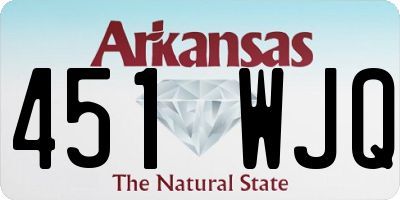 AR license plate 451WJQ