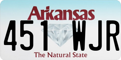 AR license plate 451WJR