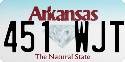 AR license plate 451WJT