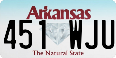 AR license plate 451WJU