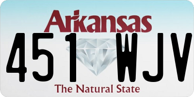 AR license plate 451WJV