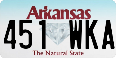 AR license plate 451WKA