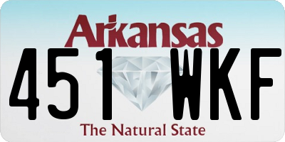 AR license plate 451WKF