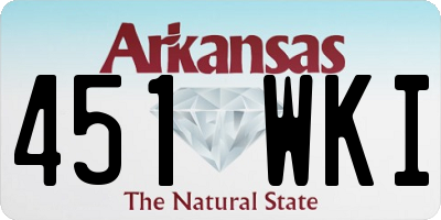 AR license plate 451WKI