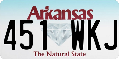 AR license plate 451WKJ