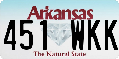 AR license plate 451WKK