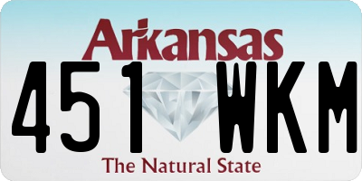 AR license plate 451WKM