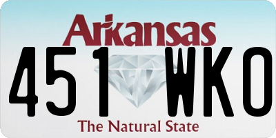 AR license plate 451WKO