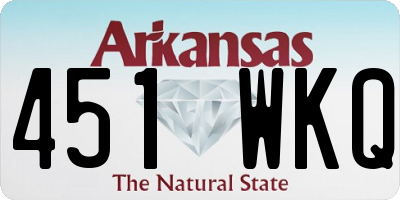 AR license plate 451WKQ