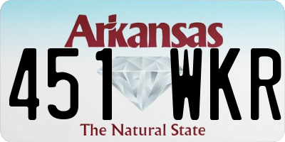 AR license plate 451WKR