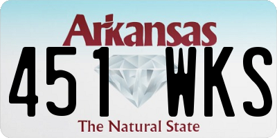 AR license plate 451WKS