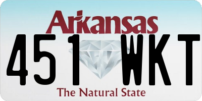 AR license plate 451WKT