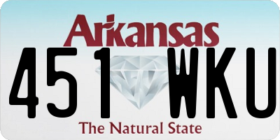AR license plate 451WKU