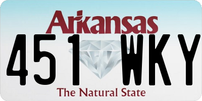AR license plate 451WKY