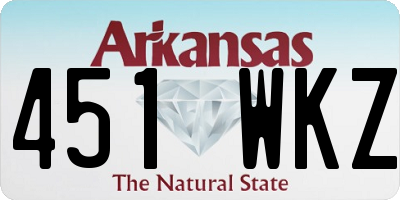 AR license plate 451WKZ