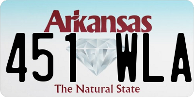 AR license plate 451WLA