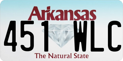 AR license plate 451WLC