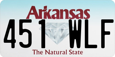 AR license plate 451WLF