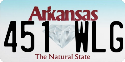 AR license plate 451WLG