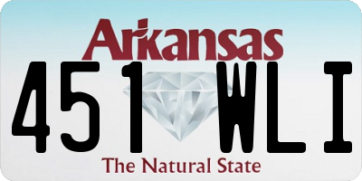 AR license plate 451WLI