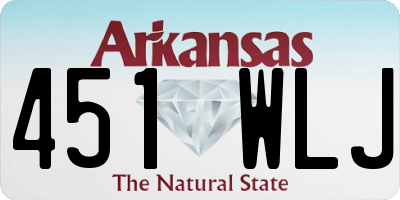 AR license plate 451WLJ