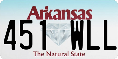 AR license plate 451WLL