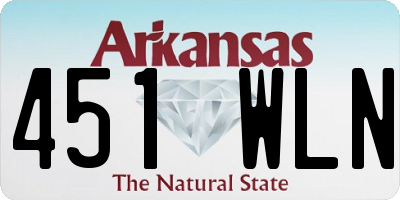 AR license plate 451WLN