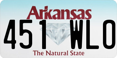 AR license plate 451WLO