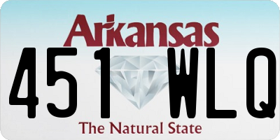 AR license plate 451WLQ