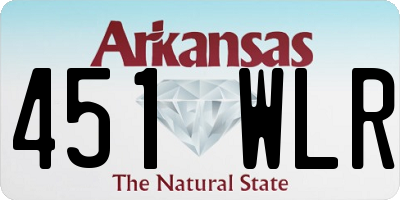 AR license plate 451WLR