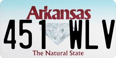 AR license plate 451WLV