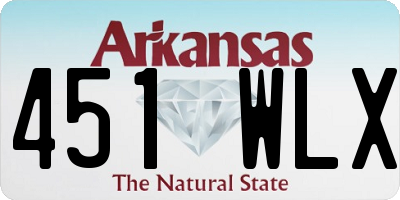 AR license plate 451WLX