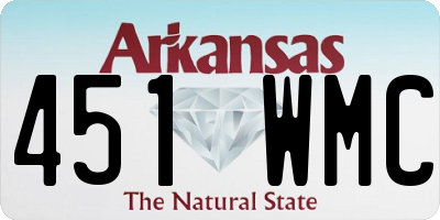 AR license plate 451WMC