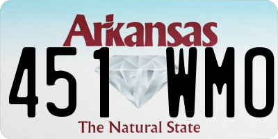 AR license plate 451WMO