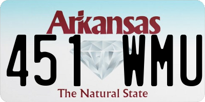 AR license plate 451WMU