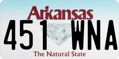 AR license plate 451WNA