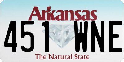 AR license plate 451WNE