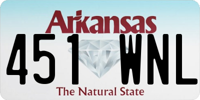 AR license plate 451WNL