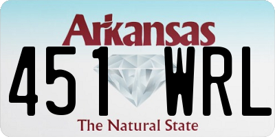AR license plate 451WRL